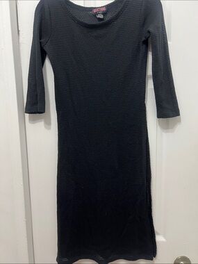 Seductions Black Knit Swim Coverup Midi